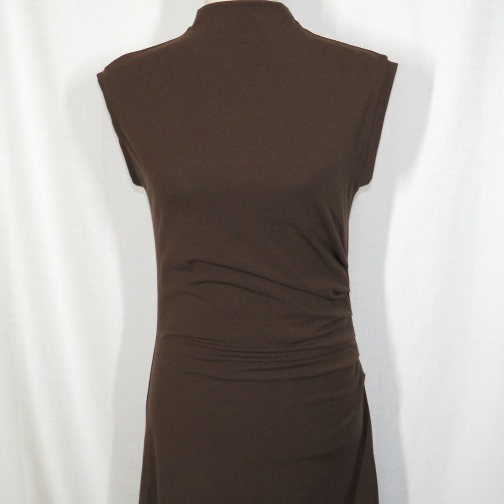 New With Tag OGL Chocolate Brown Sleeveless Midi Dress - Picture 12 of 14